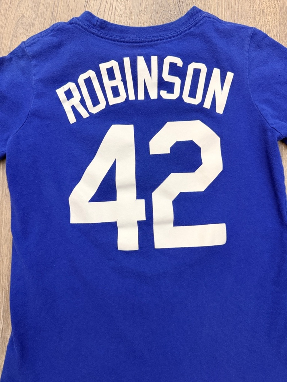 Nike Blue 'Brooklyn' Short Sleeve Graphic Tee - Jackie Robinson